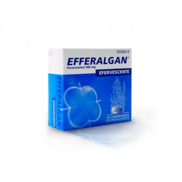 EFFERALGAN 500 mg COMPRIMIDOS EFERVESCENTE, 20 comprimidos
