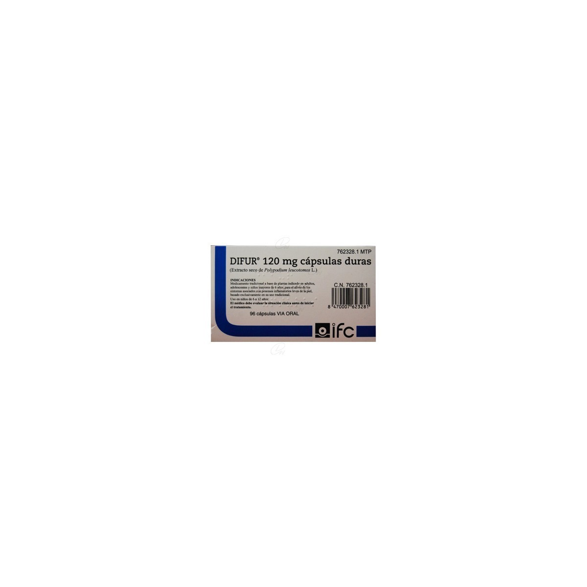 DIFUR 120 mg CAPSULAS DURAS, 96 capsulas