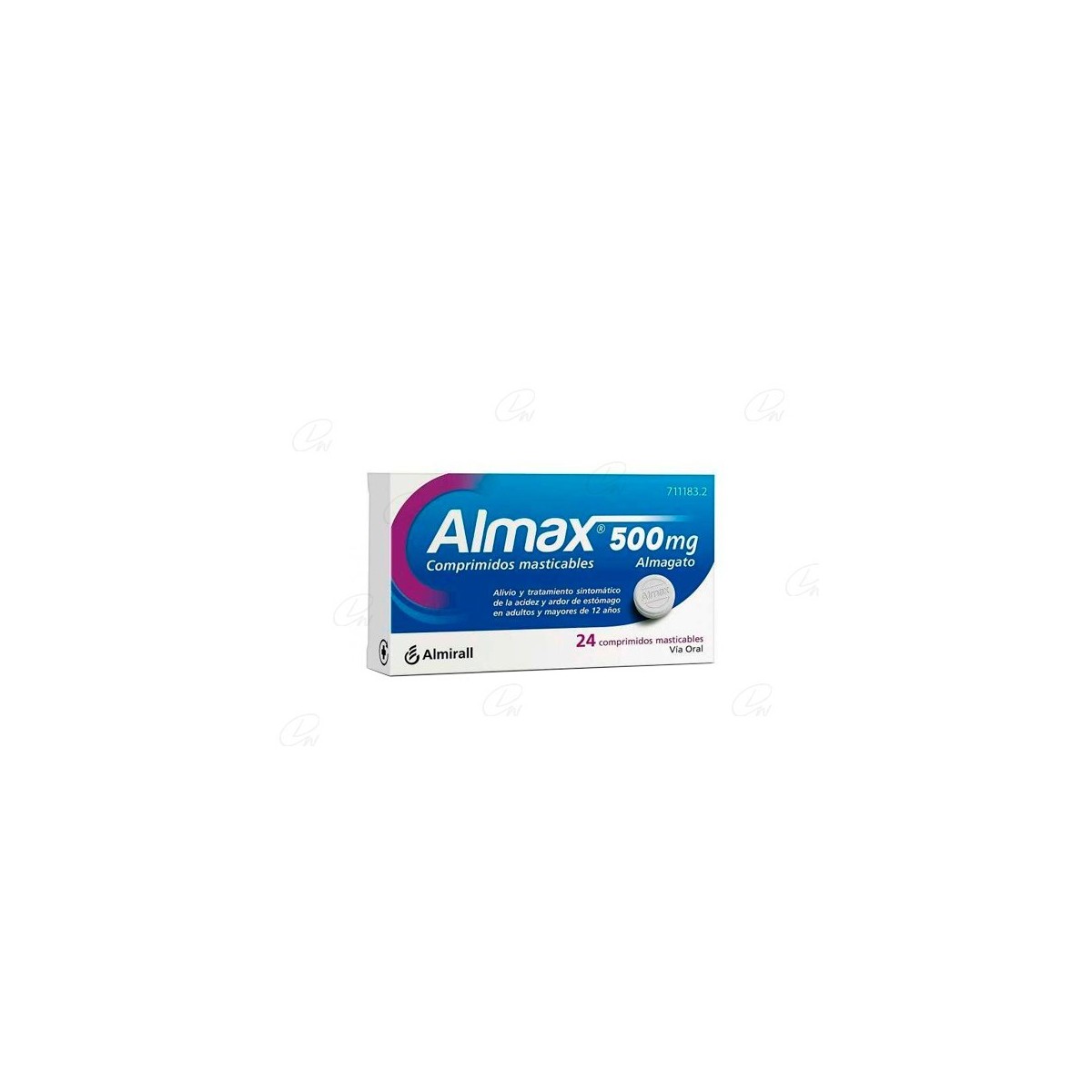 ALMAX 500 mg COMPRIMIDOS MASTICABLES, 24...