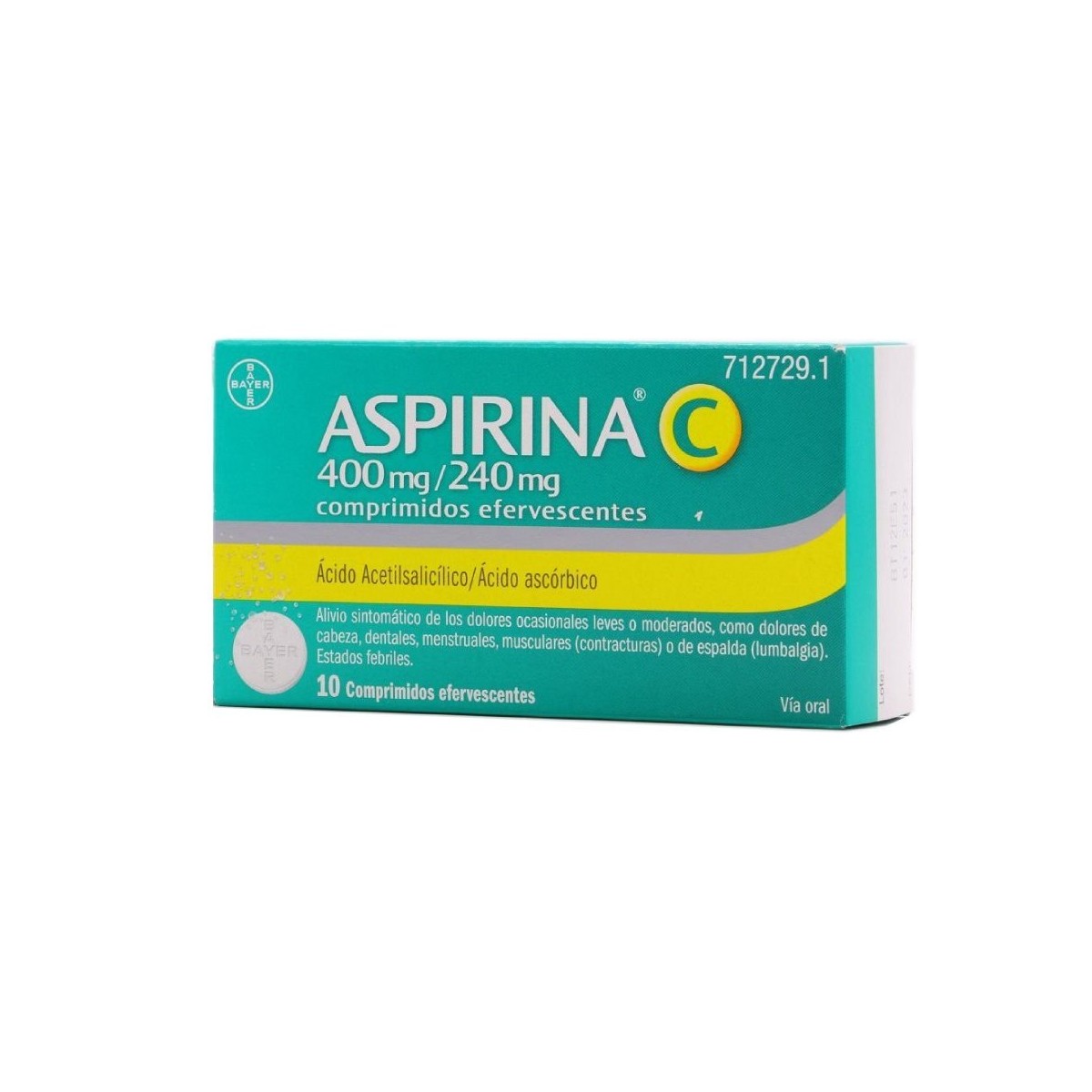 ASPIRINA C 400 mg/240 mg COMPRIMIDOS...