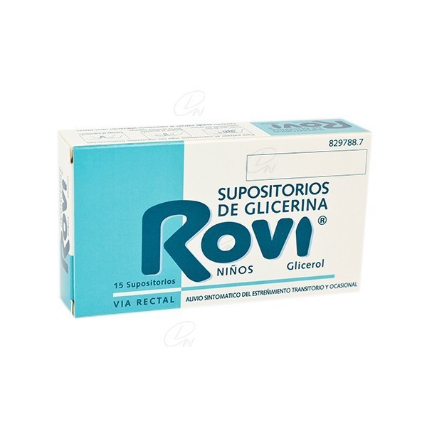SUPOSITORIOS DE GLICERINA  ROVI  NIÑOS, 15 supositorios