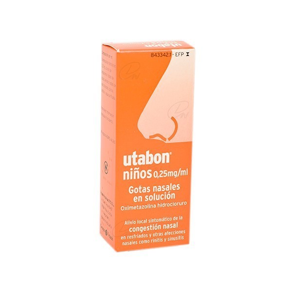 UTABON NIÑOS 0,25 mg/ml GOTAS NASALES EN SOLUCION, 1...