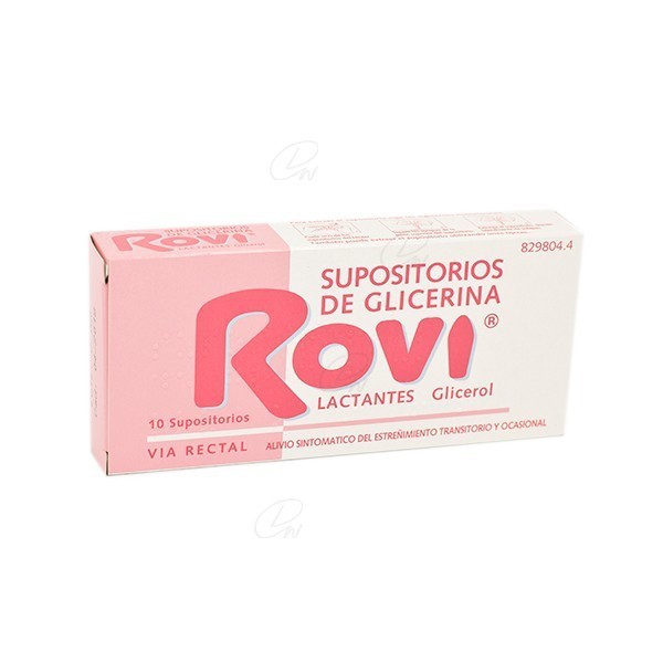 SUPOSITORIOS DE GLICERINA ROVI LACTANTES, 10 supositorios