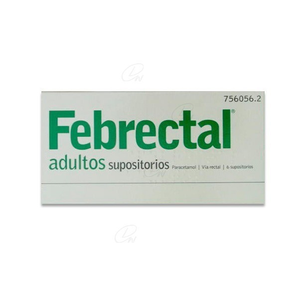 FEBRECTAL ADULTOS 600 mg SUPOSITORIOS, 6 supositorios
