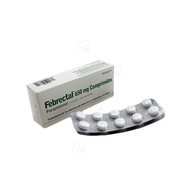 FEBRECTAL 650 mg COMPRIMIDOS, 20 comprimidos