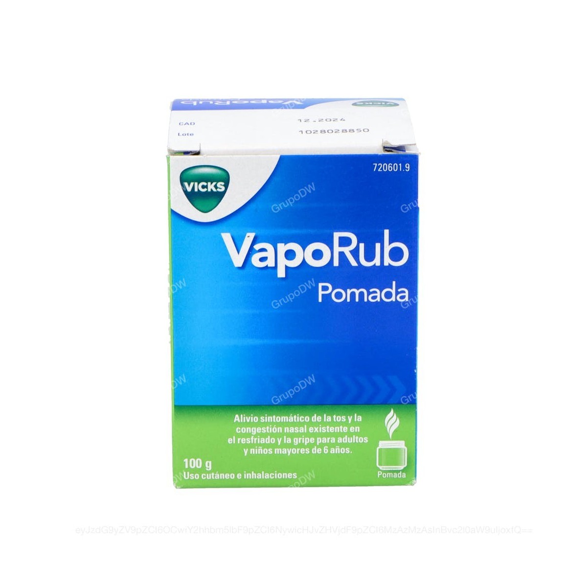 VAPORUB POMADA, 1 frasco de 100 g
