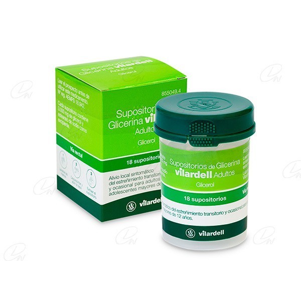 SUPOSITORIOS DE GLICERINA VILARDELL ADULTOS, 18 supositorios