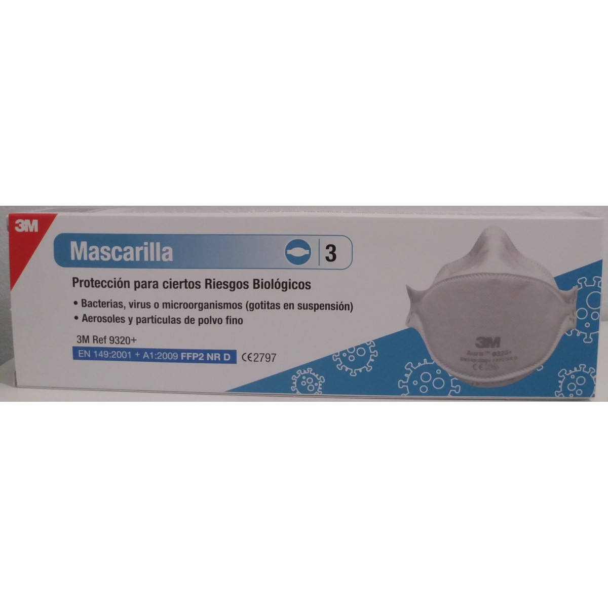 MASCARILLA AUTOFILTRANTE FFP2 3M 9320 3 UNIDADES