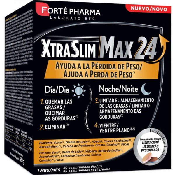 XtraSlim MAX24 30 comprimidos día y noche
