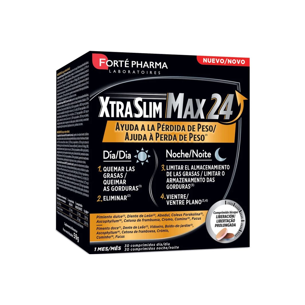 XtraSlim MAX24 30 comprimidos día y noche
