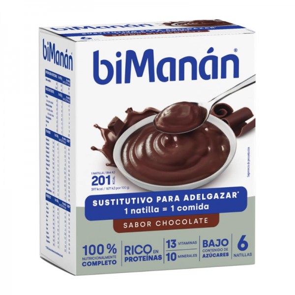 Bimanan Natillas Chocolate 6 sobres