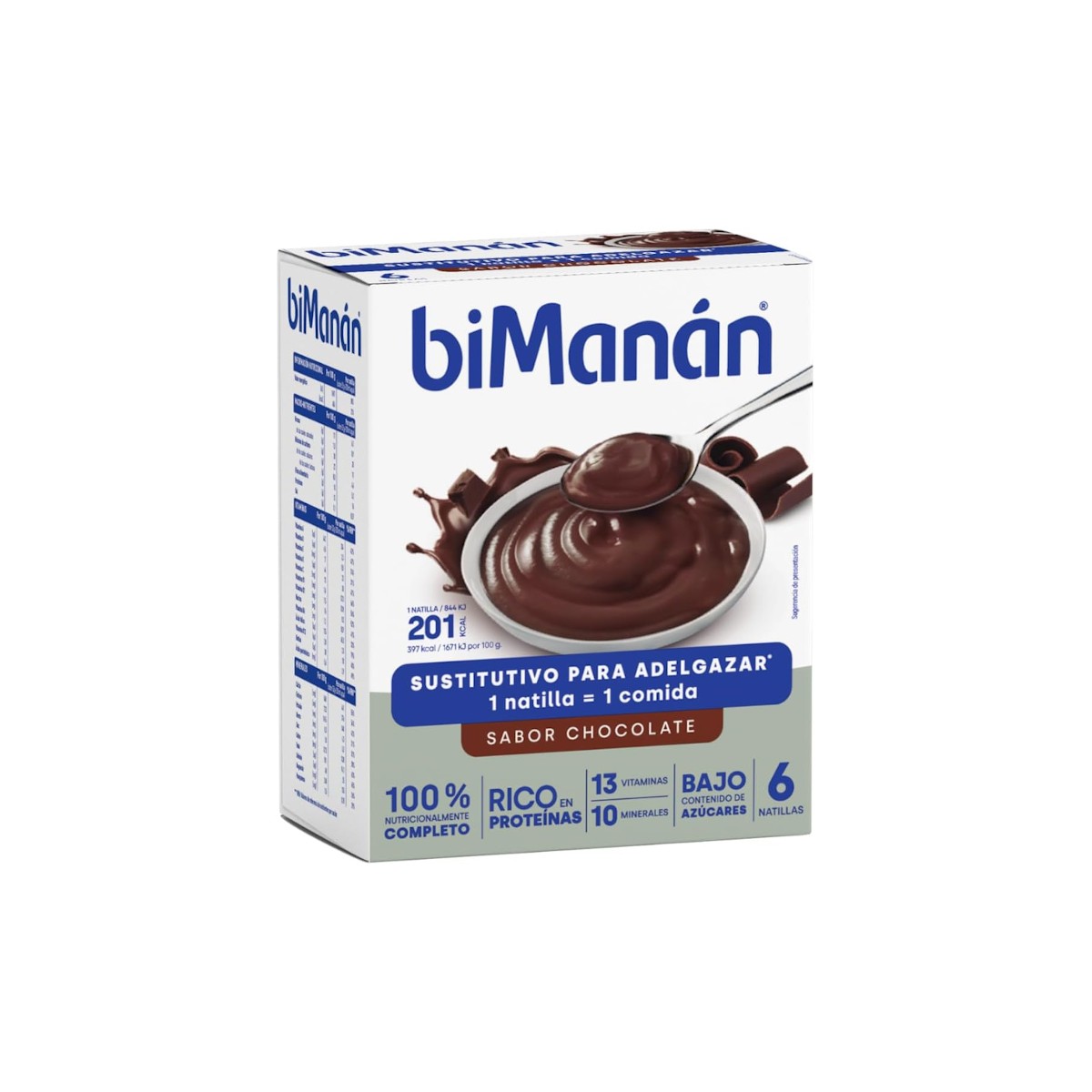 Bimanan Natillas Chocolate 6 sobres