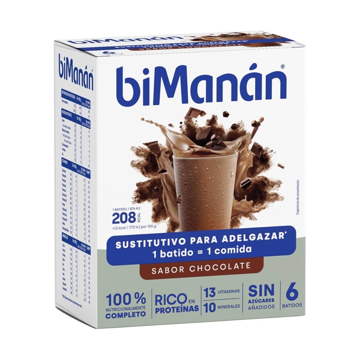 Bimanan Batidos Chocolate 6 sobres