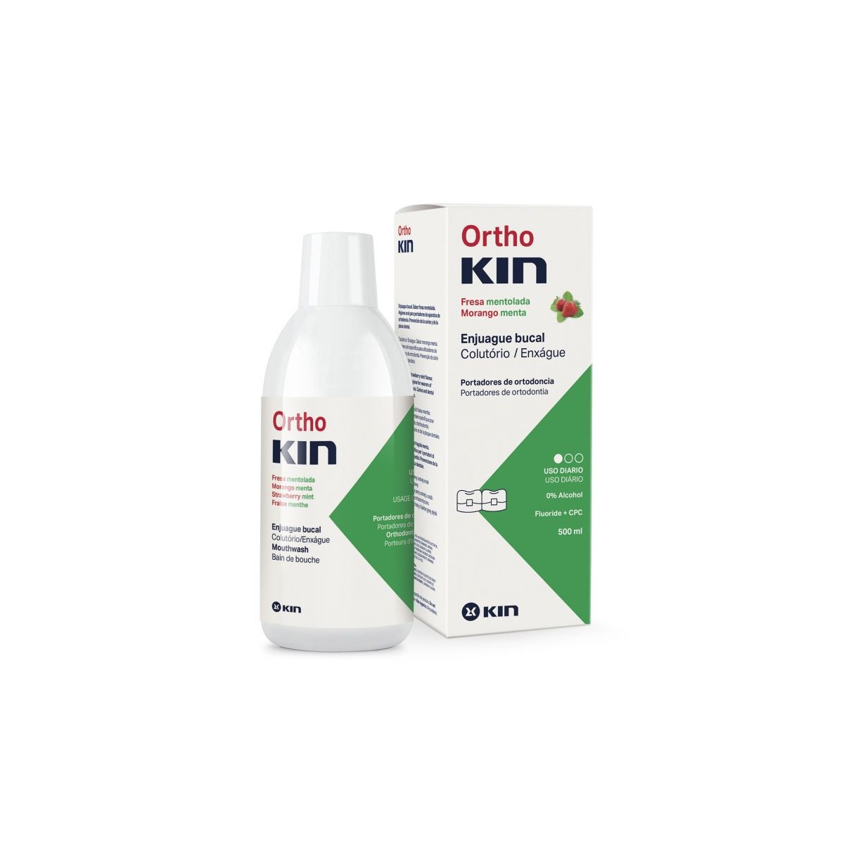 Ortho Kin Fresa Mentolada Enjuague Bucal 500 ml