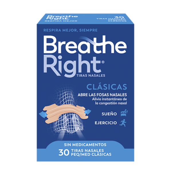 Tiras Nasales Breathe Right Peq/Med 30