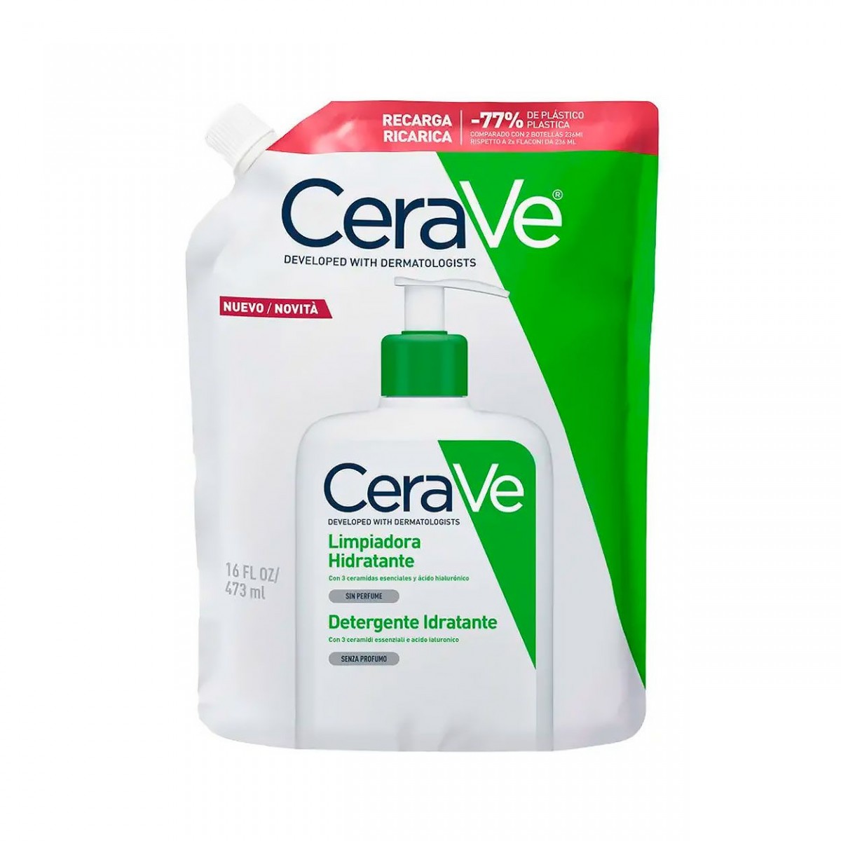 Recarga Cerave Limpiador Hidratante 473 ml