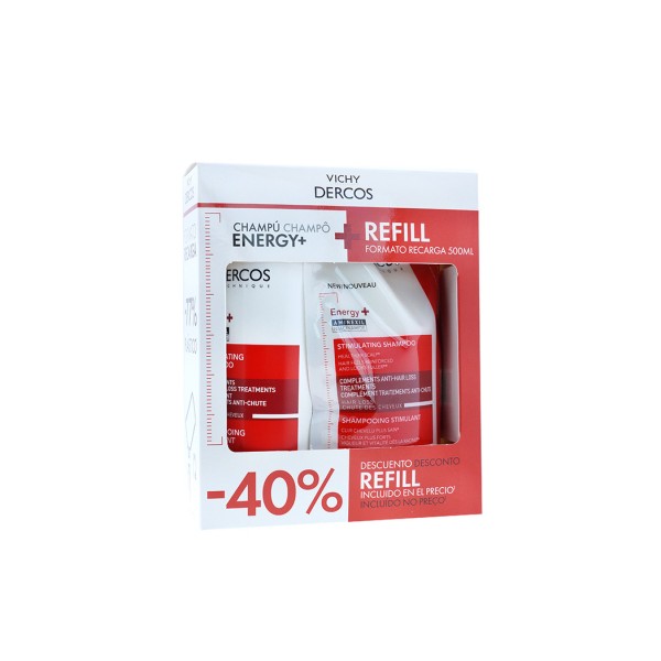 DERCOS PACK CHAMPÚ 400ML + REFILL 500ML