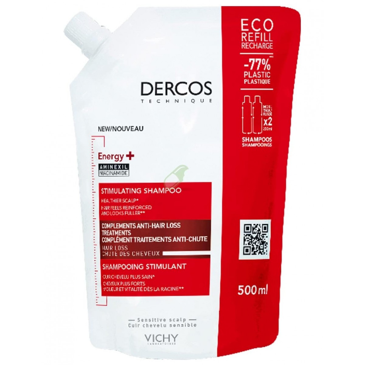 DERCOS REFILL CHAMPÚ ESTIMULANTE 500ML