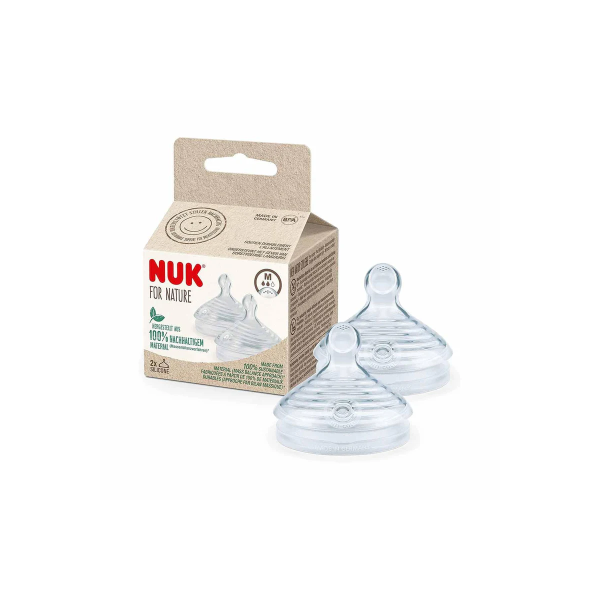 NUK for Nature Tetina Silicona Talla M 2 unidades