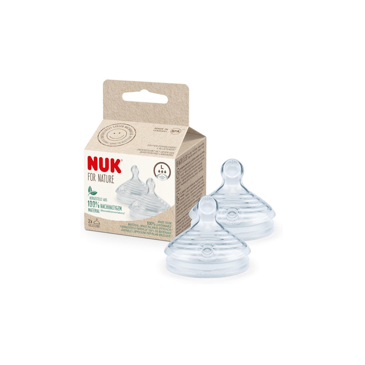 NUK for Nature Tetina Silicona Talla L 2 unidades