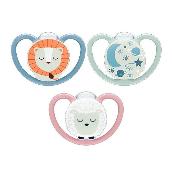 NUK Chupete Space Night Silicona 0‑6 M 1 unidad