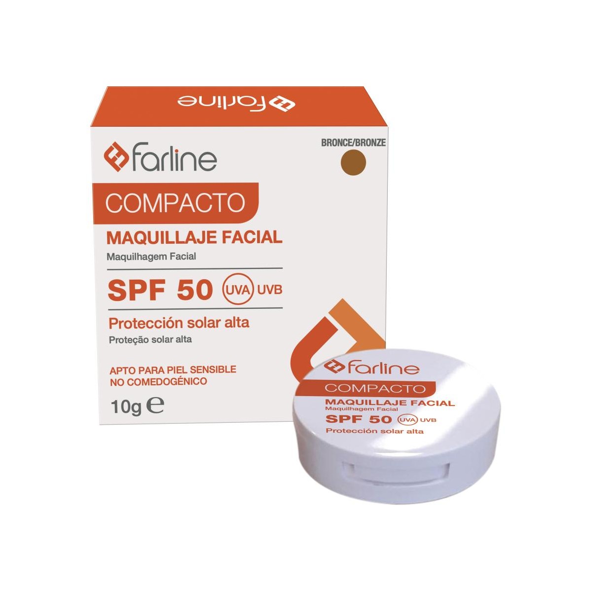 FARLINE POLVOS COMPACTOS SPF 50 COLOR BRONCE