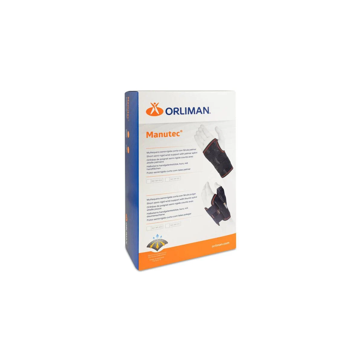 Muñequera Semirrígida Corta Manutec MP-D72 Talla 2