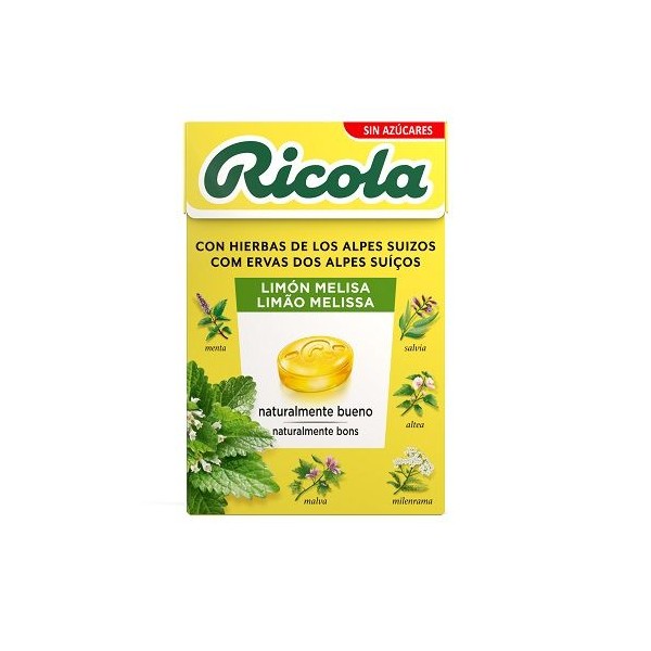 Ricola Limón-Melisa Caramelos sin azúcar 50g