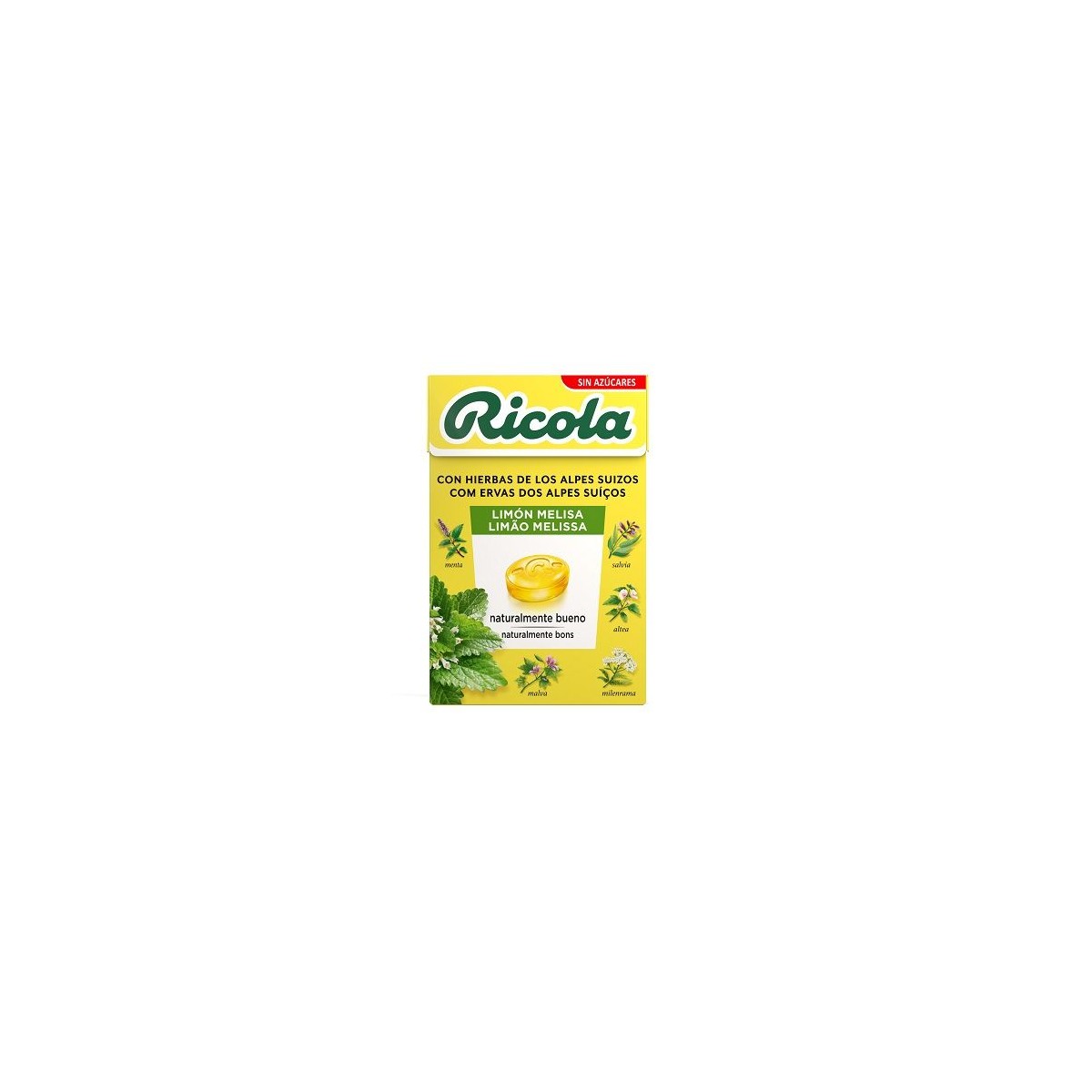 Ricola Limón-Melisa Caramelos sin azúcar 50g