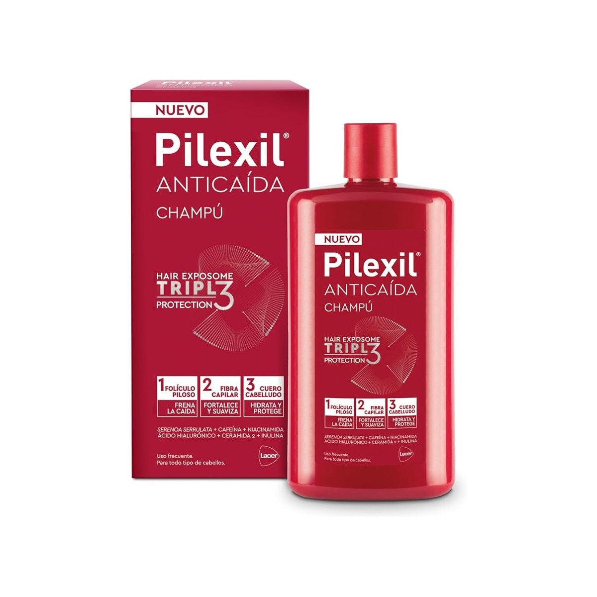Pilexil Champú Anticaída Tripl3 Protection 450 ml