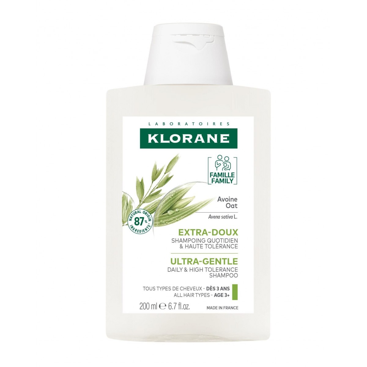 Klorane Champú Leche de Avena 200 ml