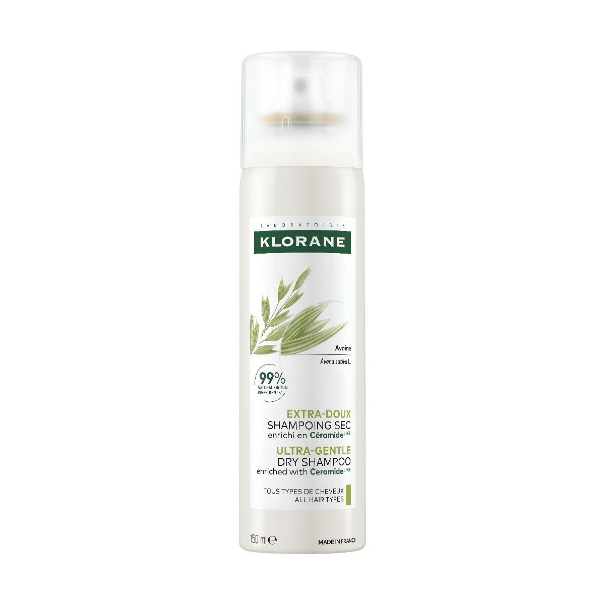 Klorane Champu Seco con Leche de Avena 150ml