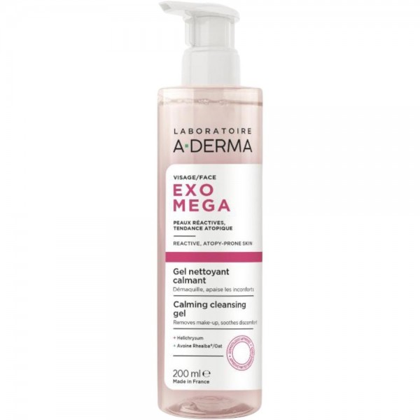 A-Derma Exomega Gel Limpiador Calmante Facial 200ml