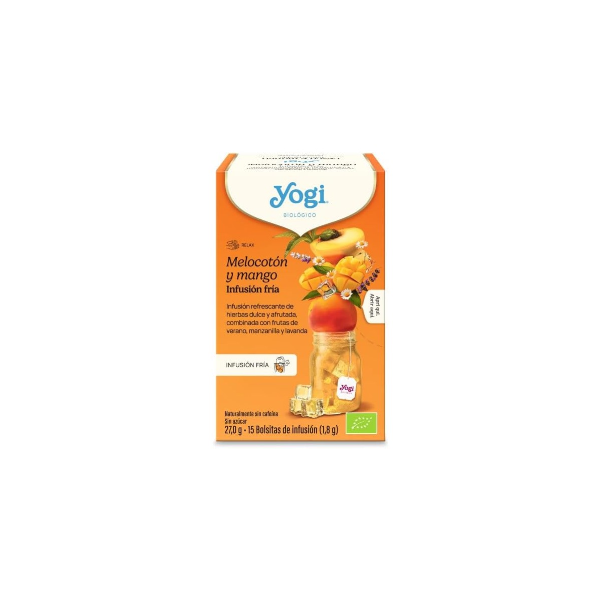 Yogi Tea Infusión Fría Melocotón y Mango 15...