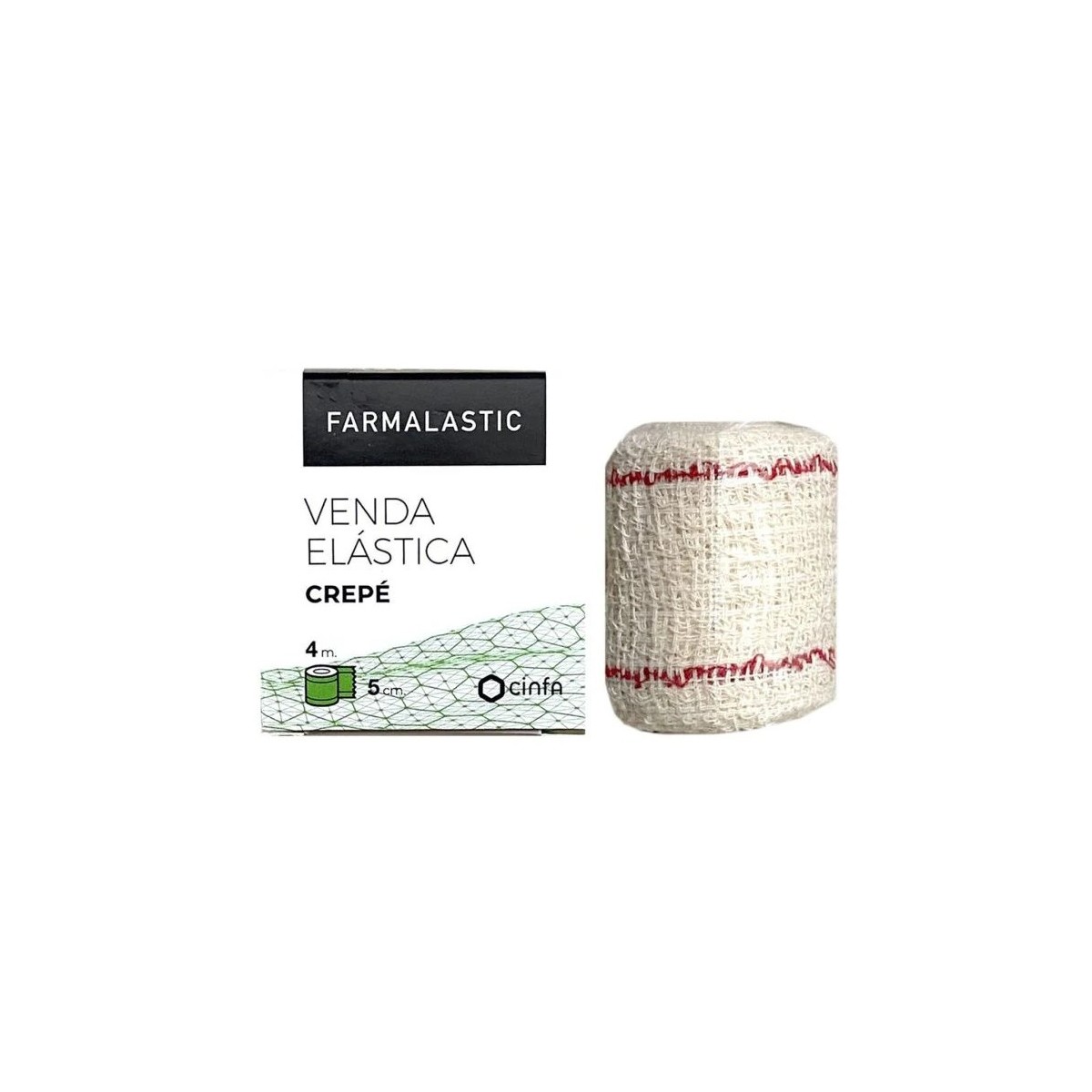 Farmalastic Venda Elástica Crepé 4 m x 5 cm