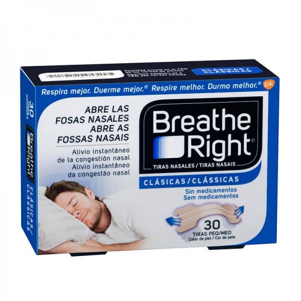 Tiras Nasales Breathe Right Peq/Med 30 2
