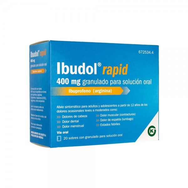 IBUDOL RAPID 400 mg GRANULADO PARA SOLUCION ORAL EFG