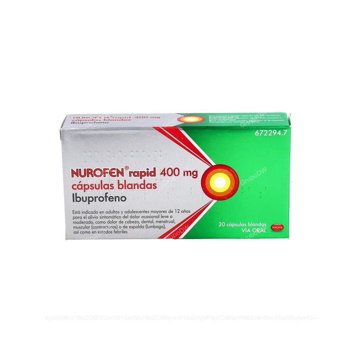 NUROFEN RAPID 400 mg CAPSULAS BLANDAS, 20 capsulas