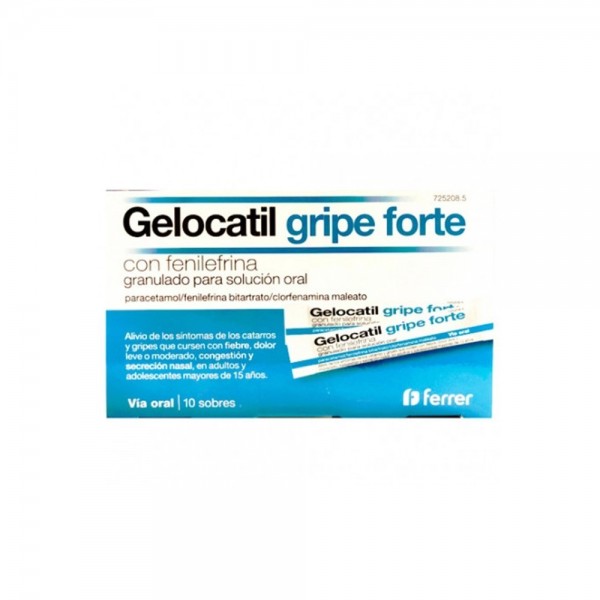 GELOCATIL GRIPE FORTE CON FENILEFRINA GRANULADO PARA...