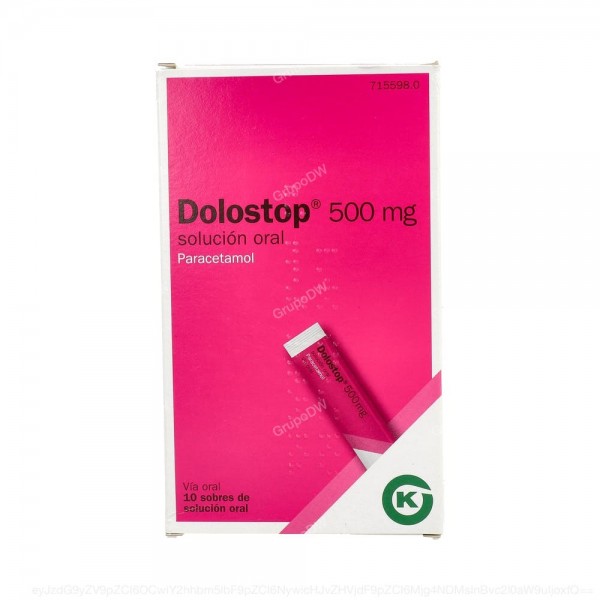 DOLOSTOP 500 mg SOLUCION ORAL, 10 sobres