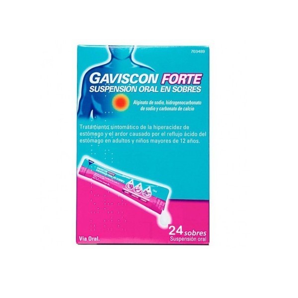 GAVISCON FORTE SUSPENSION ORAL EN SOBRES, 24 sobres