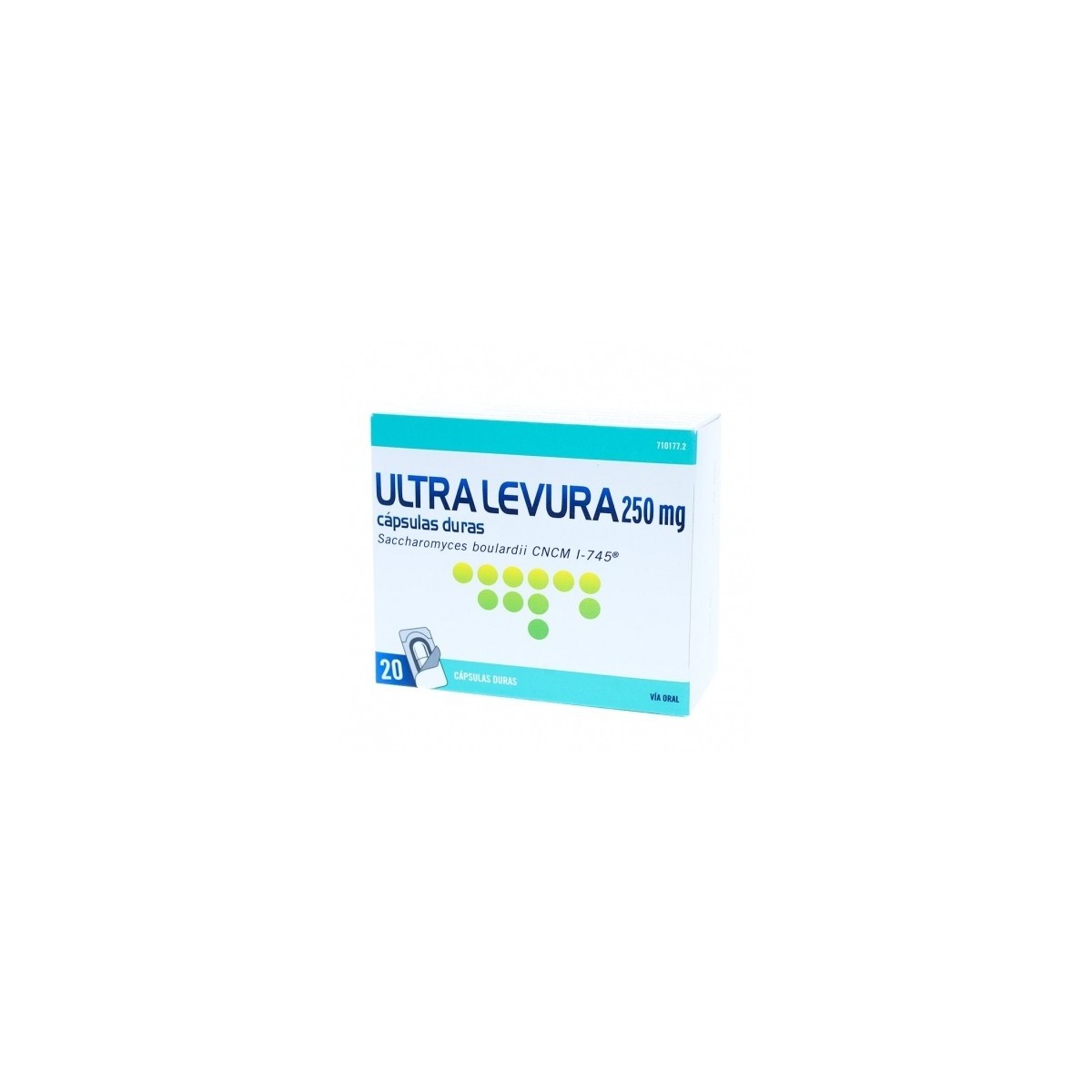 ULTRA-LEVURA 250 mg CAPSULAS DURAS, 20 capsulas