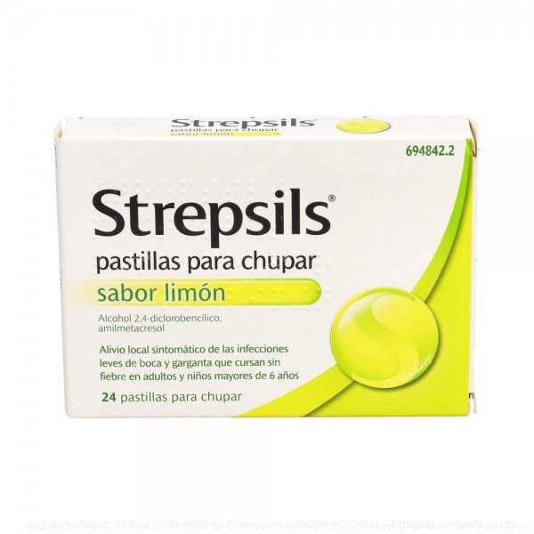 STREPSILS pastillas para chupar sabor limon, 24 pastillas