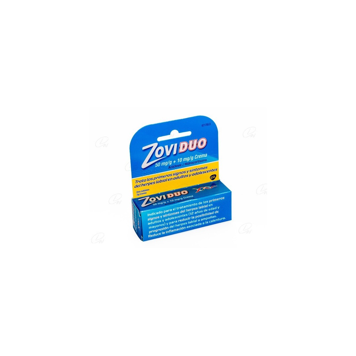 ZOVIDUO 50 mg/g + 10 mg/g CREMA, 1 tubo de 2 G