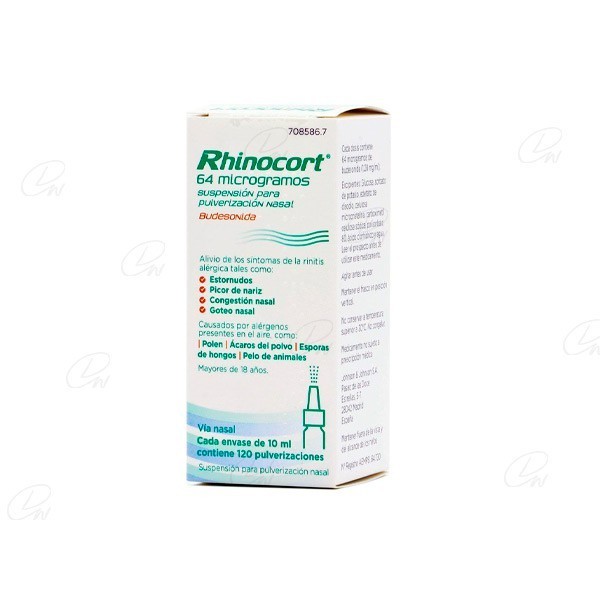 RHINOCORT 64 microgramos SUSPENSION PARA PULVERIZACION...