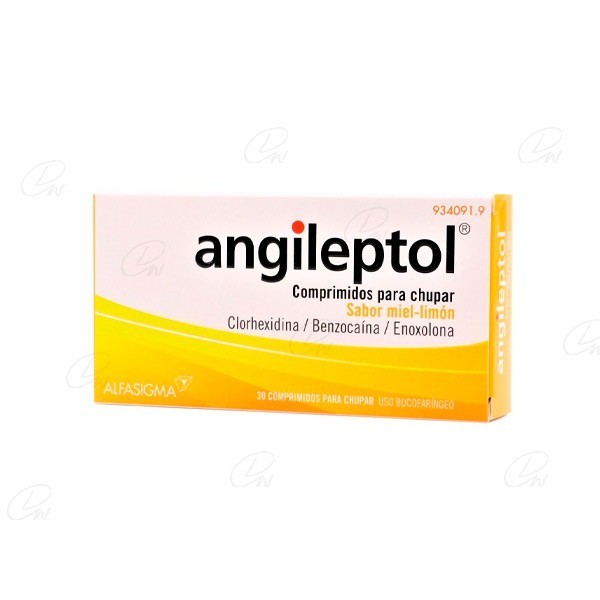ANGILEPTOL COMPRIMIDOS PARA CHUPAR SABOR MIEL-LIMON, 30...