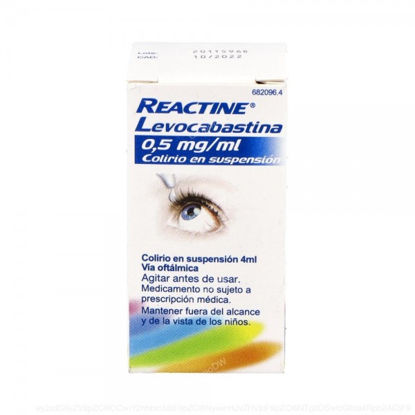 REACTINE LEVOCABASTINA 0,5mg/ml COLIRIO EN SUSPENSION, 1...