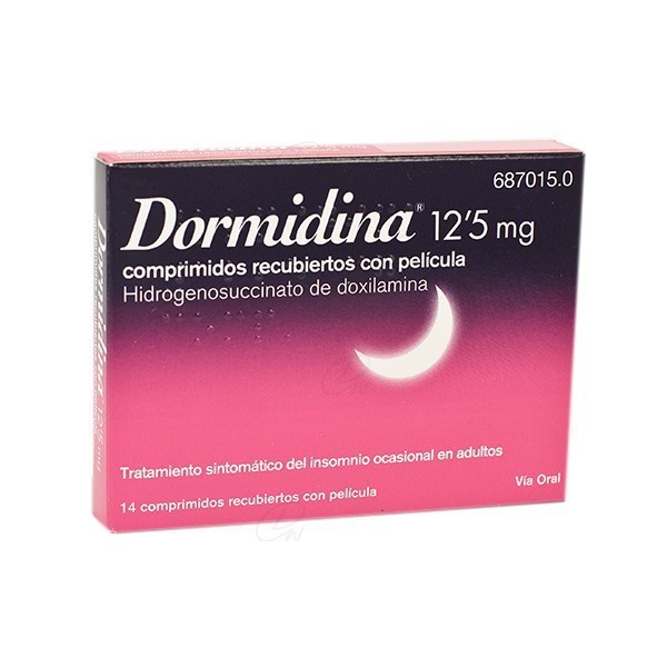 DORMIDINA DOXILAMINA 12,5 mg COMPRIMIDOS RECUBIERTOS CON...